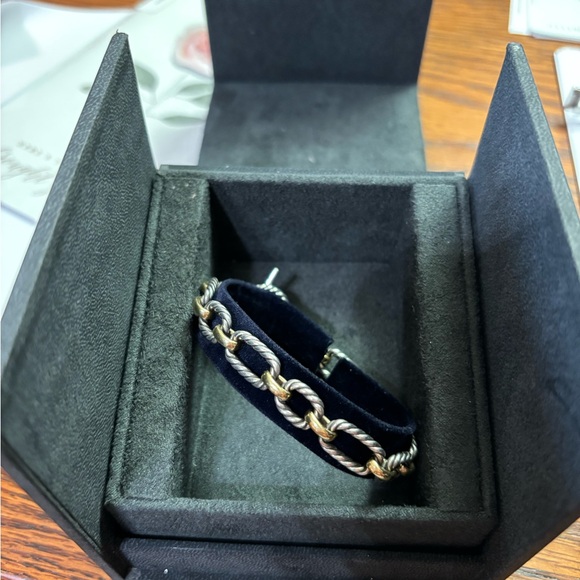 David Yurman, small cm, small bracelet, silver & gold. - Picture 6 of 8